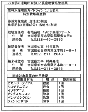 �ߤ䤮�δĶ��ˤ䤵��������ʪ���ݴ���ɼ